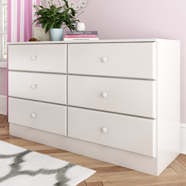 Wayfair White Tall Dressers Allmodern Grady 6 Drawer Double Dresser